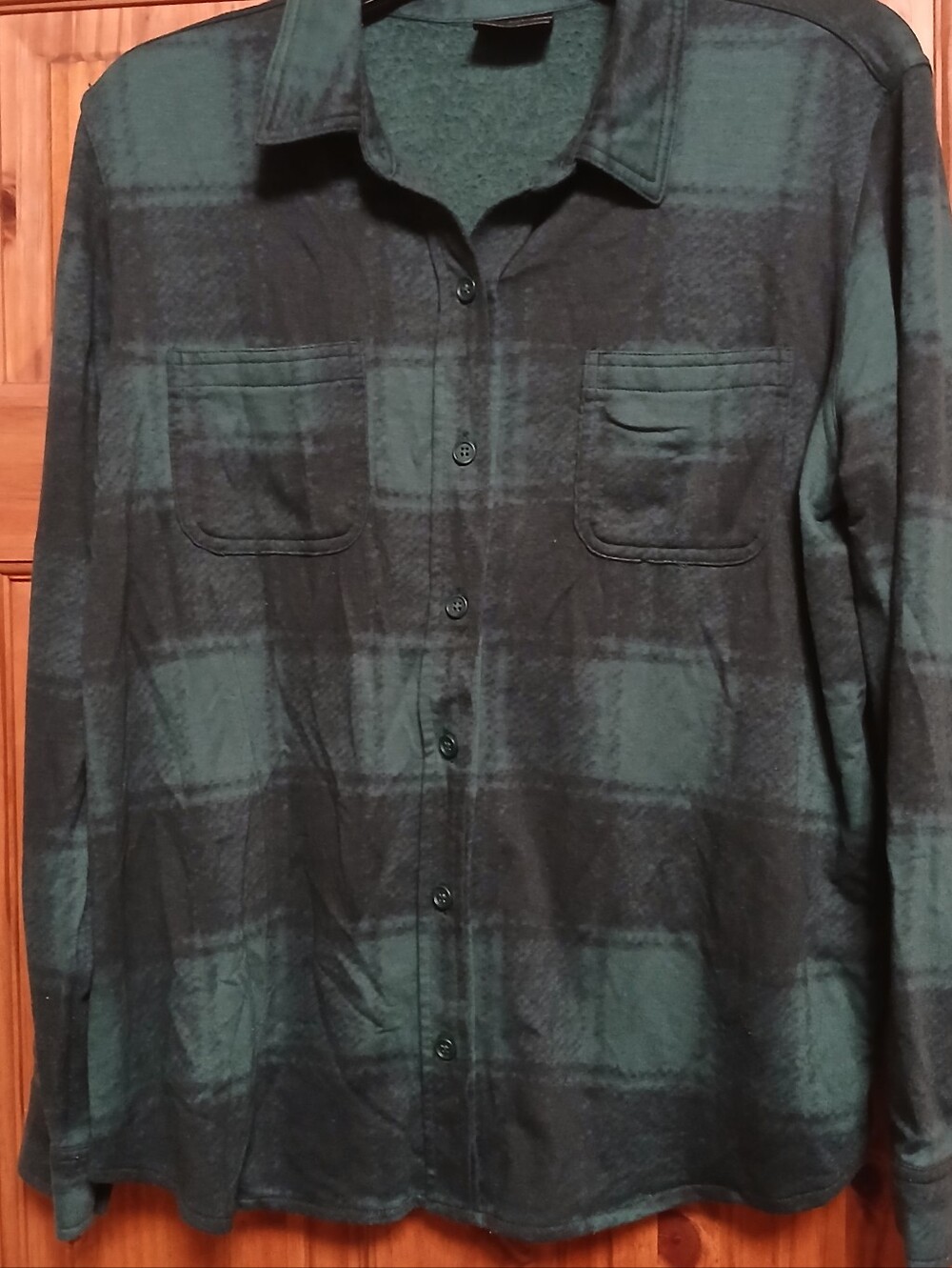 32 Degrees Green and Black Plaid Button-Down Shirt